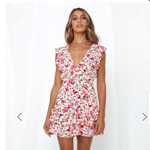 NWOT HelloMolly Far From Finished Dress-Fuchsia.